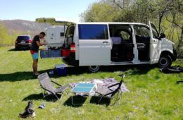 Unser T5 auf dem Campingplatz