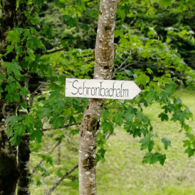 Schild Schronbachalm