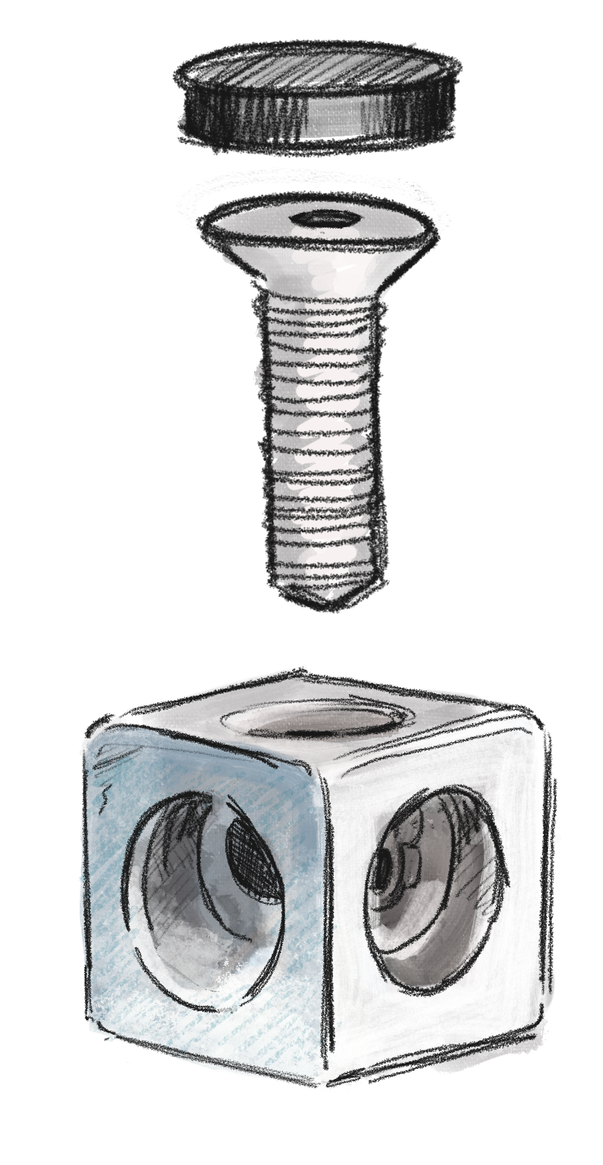 DIY Camper Küchenbox aus Aluprofilen für 200 € 12 Würfelverbinder 3D für Aluprofil-Konstruktion