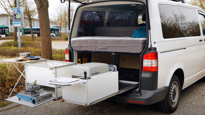 Befestigte Camperbox im T5