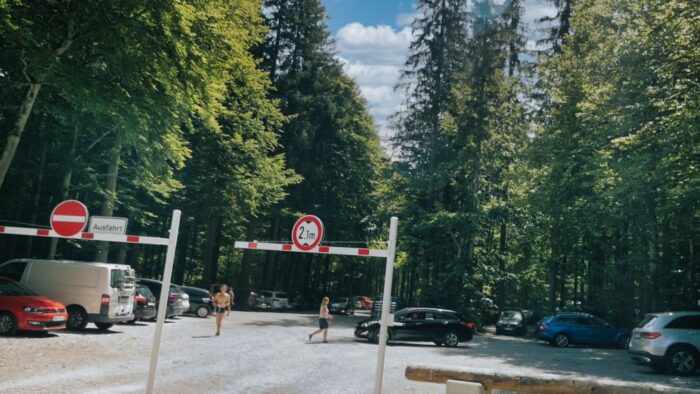 Höhenbeschränkung Parkplatz Sylvensteinsee