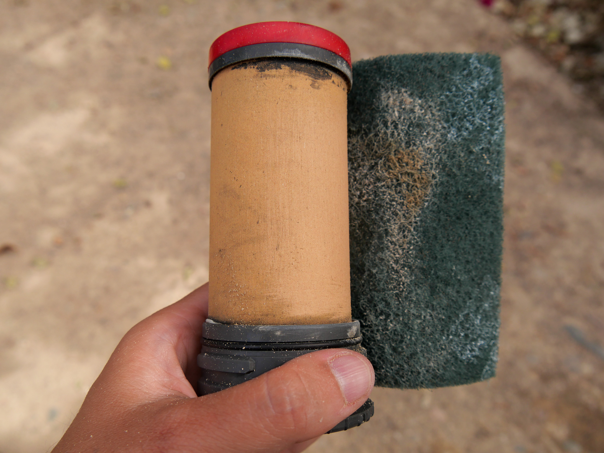 Wasserfilter KATADYN Keramikkegel mit Reinigungsschwamm