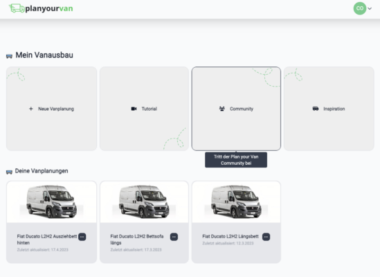 Camperplanung in Plan your van