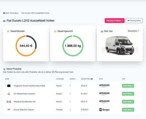 Camperplanung in Plan your van