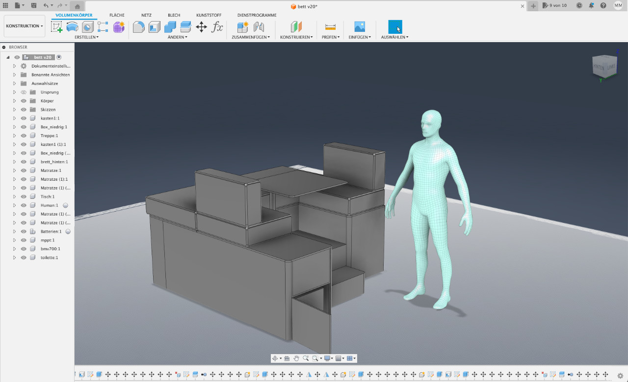 Planung von Campermöbeln mit Autodesk Fusion 360