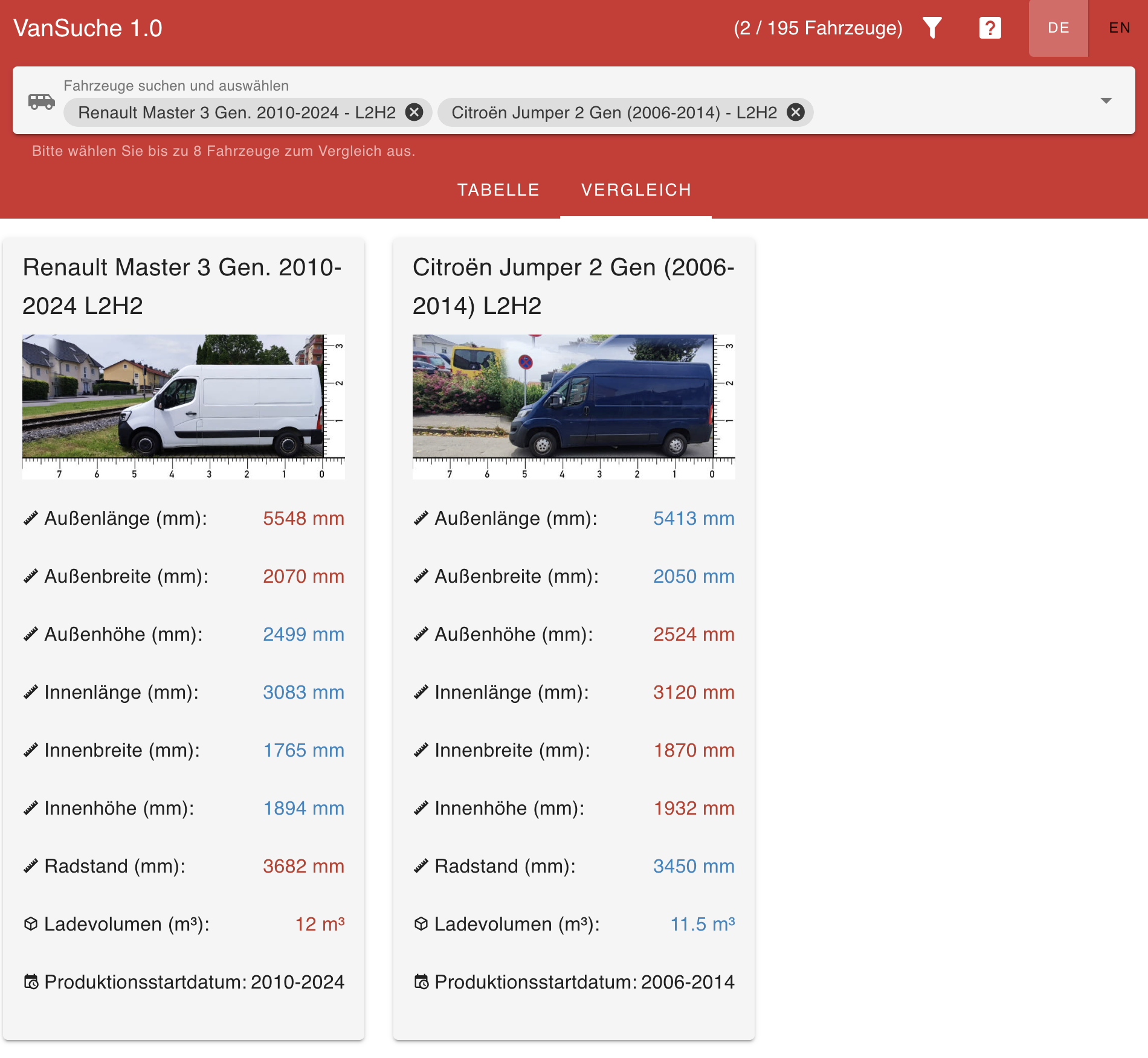 WebApp VanSuche 1.0 