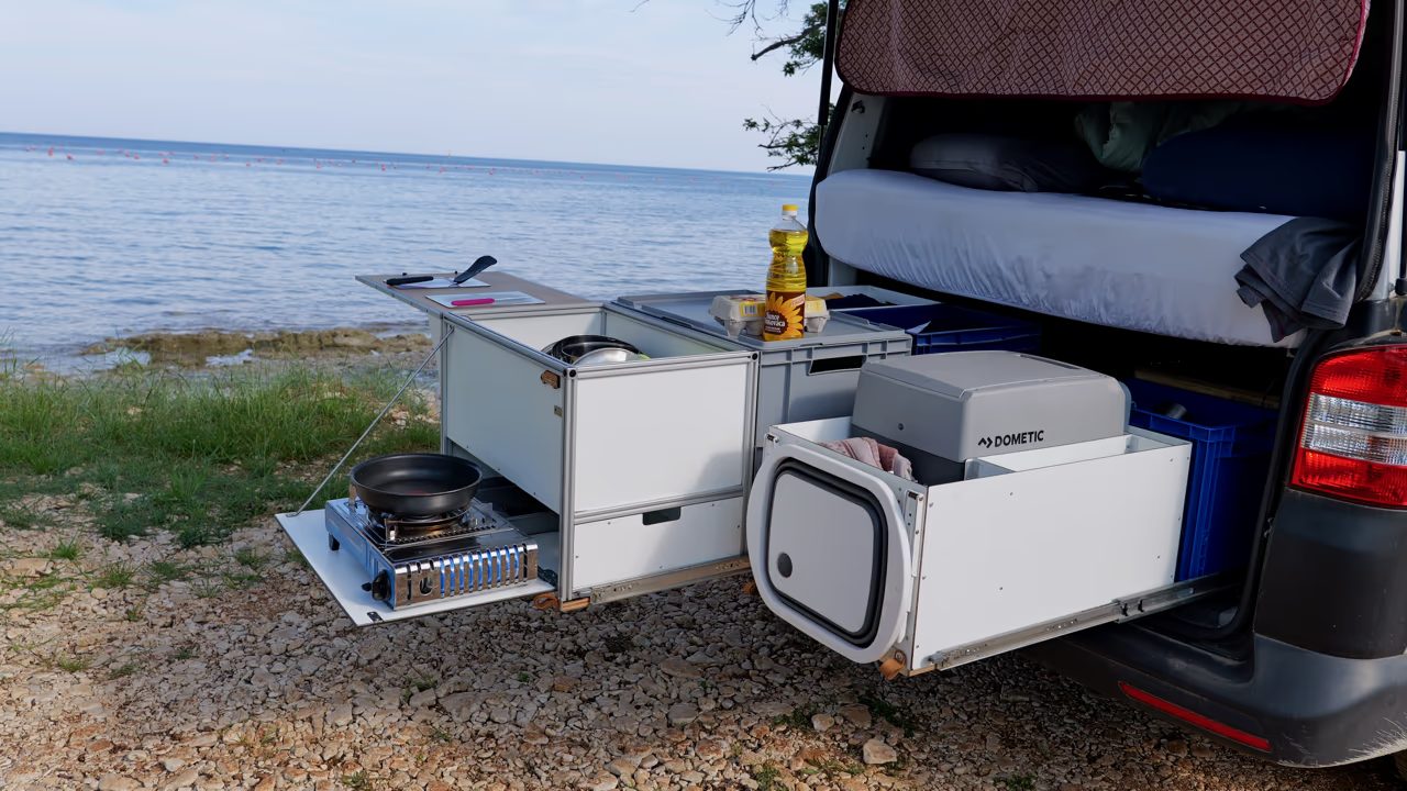Bauanleitung – Modulare Aluprofil Campingbox für 330 € 46 Fertige Campingbox