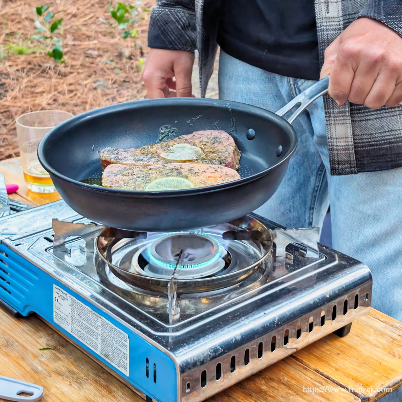 Induktionskochfeld Camper nachrüsten: Strom, Kosten & Einbau 4 Gaskocher mit zwei Thunfisch Steaks