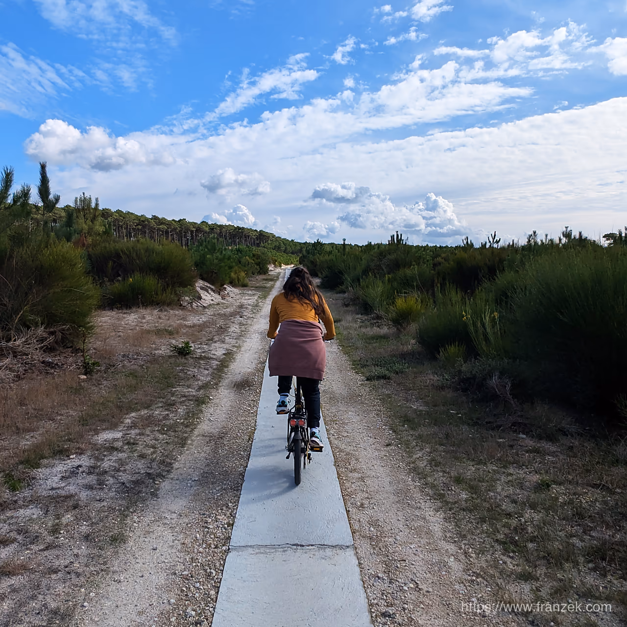 Frankreichs Atlantikküste mit dem Camper – Von der Bretagne bis in die Landes 15 Radweg der Vélodyssée durch die Dünen bei Carcans
